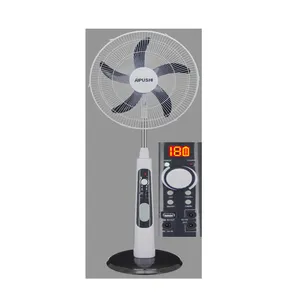 Factory Wholesale 5 Blades 18 Inch Rechargeable Floor Standing Outdoor Solar Fan With Solar Panel 18Inch