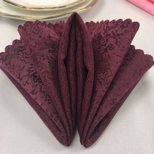 Serviettes en tissu 100% polyester de style moderne faites à la main couleur unie facile à nettoyer réutilisables pour une utilisation de table vente en gros à domicile de haute qualité - Product Image 3