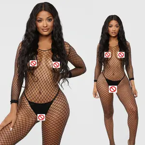 YJC3070 Sexy Dessous für Frauen Netz strümpfe erotische Versuchung Kleidung Mesh Hole Bodysuit transparente Unterwäsche
