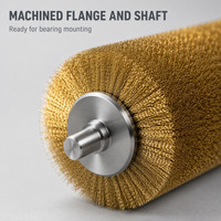 Rouleau de brosse métallique en laiton, acier inoxydable, fil de bronze phosphoreux pour ébavurage et décapage de la rouille, longueur et diamètre personnalisés, OEM