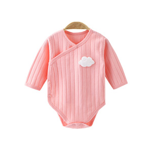 Combinaison pour bébé en coton pur tricoté unisexe, body pour nouveau-né, couche de base printemps-automne avec motif nuage - Product Image 5