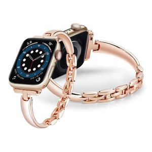 Chaîne de bracelet en acier inoxydable pour <span class=keywords><strong>Apple</strong></span> IWatch Series 9 8 7 <span class=keywords><strong>6</strong></span> Bracelet universel pour <span class=keywords><strong>femme</strong></span> Bracelets de montre en métal 38mm 42mm 45mm - Product Image 3