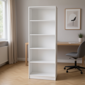 Librería Benzoni Office Blanca de 4 Estantes, Metálica, Rectangular, para Almacenamiento de Oficina - Product Image 2