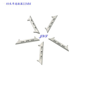 49mm Spring <b>Bar</b> Connectors 22mm Metal Watch Band Links Durable Fashion Style Silver Plated Replacement Parts - Product Image 1