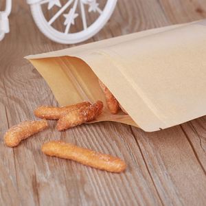 Tea <b>Bag</b> Kraft Paper Self Sealing <b>Bag</b> Coffee Seeds <b>Sweets</b> Ziplock Seal Paper <b>Bag</b> Resealable Pouch Packaging - Product Image 2