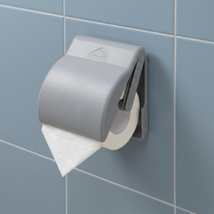 Support mural moderne en plastique pour rouleau de papier toilette avec couvercle et support, gris, pour salle de bain, maison et hôtel - Product Image 3