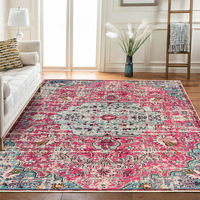 Tapis de salon moderne de luxe, dessin abstrait, motifs géométriques, imperméable, lavable, fond en PVC antidérapant