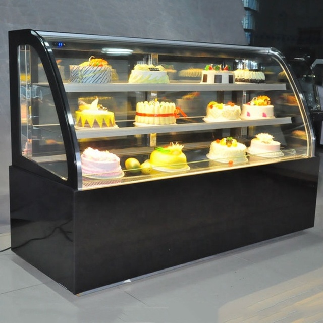 1.5M China Factory Price Bakery Display Chiller Glass Cake Display Fridge