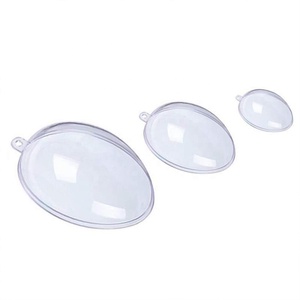 Adornos de Huevos Transparentes de Plástico Hueco para Pascua, Reutilizables y Duraderos para Navidad y <span class=keywords><strong>A</strong></span>ño Nuevo, Tamaños de 63 mm/80 mm/100 mm - Product Image 5