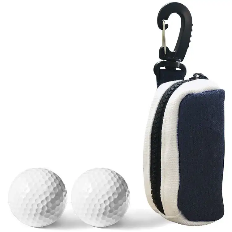 Bolsa de cintura portátil para esportes ao ar livre, bolsa pequena com zíper para bola de golfe