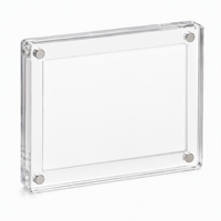 Cadre photo magnétique en acrylique personnalisé, support photo magnétique transparent pour réfrigérateur, aimant de réfrigérateur, cadre cadeau avec kit d'impression de logo OEM