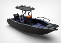 Bateau de patrouille en aluminium soudé, bateau de pêche à toit rigide, nouveau moteur hors-bord essence 6m pour le tourisme, la pêche sportive, 115-150 CV