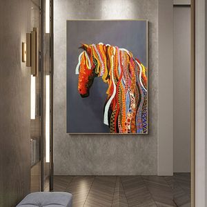<span class=keywords><strong>Peinture</strong></span> à l'huile purement peinte à la main, abstraite, animale, grande taille, tête <span class=keywords><strong>de</strong></span> <span class=keywords><strong>cheval</strong></span>, <span class=keywords><strong>peinture</strong></span> à l'huile - Product Image 3