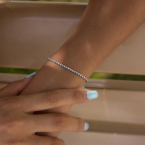 Bracciale J&D Jewelry in acciaio inossidabile, anti-ossidazione, impermeabile, con zirconi da 2 mm, modello tennis, per <span class=keywords><strong>donna</strong></span>. - Product Image 4