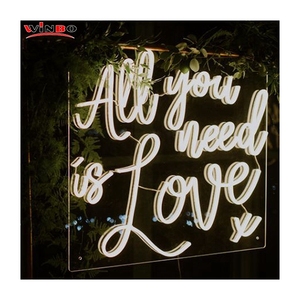 Todo lo que necesitas es amor Letrero de neón Logotipo personalizado Letrero de luz de neón para decoración de pared Publicidad para fiestas de cumpleaños Luces de neón personalizadas - Product Image 4