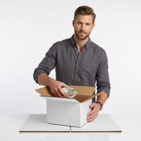 Boîtes d'expédition et de déménagement en carton ondulé recyclable, grand format, avec logo personnalisé imprimé, pour articles de boisson et éponges