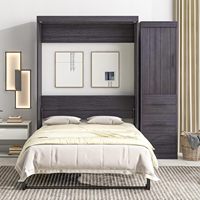Meubles de chambre à coucher lit escamotable mural grande taille vertical pliable facile à installer lit mural avec armoire