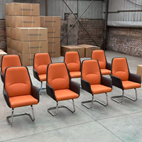 Chaise de bureau ergonomique en cuir PU de haute qualité, dossier haut, confortable, chaises de bureau écologiques pour visiteurs