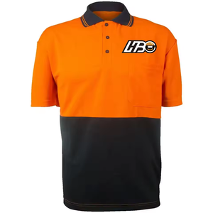 قميص بولو عاكس للضوء من HBC، قميص أمان عاكس عالي الوضوح، سريع الجفاف بأكمام قصيرة، ملابس عمل عالية الوضوح - Product Image 5