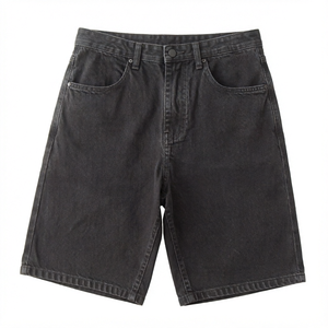 Customized 12oz Raw Denim Shorts Men <b>Vintage</b> Washed Straight Fit <b>Cargo</b> Style Summer Streetwear - Product Image 1