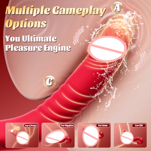 Nouveau Vibrateur Baguette G-Spot 10 Fréquences Modes Télescopiques Recharge Magnétique USB Étanche IPX6 pour Femmes - Product Image 5