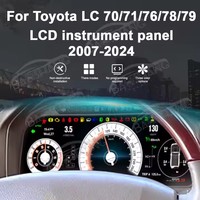 Cluster Digital 12.3 inci untuk Toyota LC 70 71 76 78 2007-2024 Panel instrumen dasbor mobil pengukur kecepatan pemutar Multimedia LCD