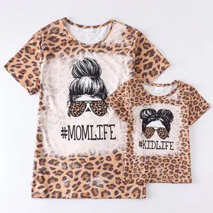 Goedkope Prijs Mama En Me Ouder-kind Outfit Moeder En Dochter Zomer Shirt Moeder En Kinderen Leven Meisjes Gedrukt T Shirts Set