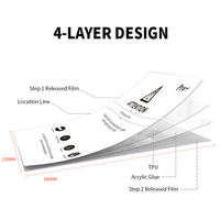 Lámina Protectora de Superficie de TPU de Alto Rendimiento de 4 Capas, 120*180mm, Material Auto-Reparable para Taller de Reparación de Teléfonos y Plotter
