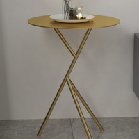 Table basse latérale ronde durable de style de conception de ferme en métal pour le patio de salon