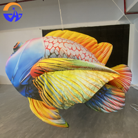 Modèle gonflable personnalisé de poisson Koi géant en forme de créature marine, en tissu Oxford avec souffleur, accessoire publicitaire gonflable décoratif