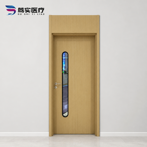 <span class=keywords><strong>Porta</strong></span> Scorrevole Manuale Bianca DUSHI per Camera Bianca Ospedaliera con Pannello Visivo in Vetro Temperato da 5mm, Acciaio Inossidabile, Guarnizioni EPDM, Certificazioni CE ISO - Product Image 1