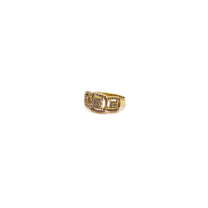 Anillo de acero inoxidable 316L chapado en oro PVD con piedras moradas, joyería de moda para mujer - Product Image 2