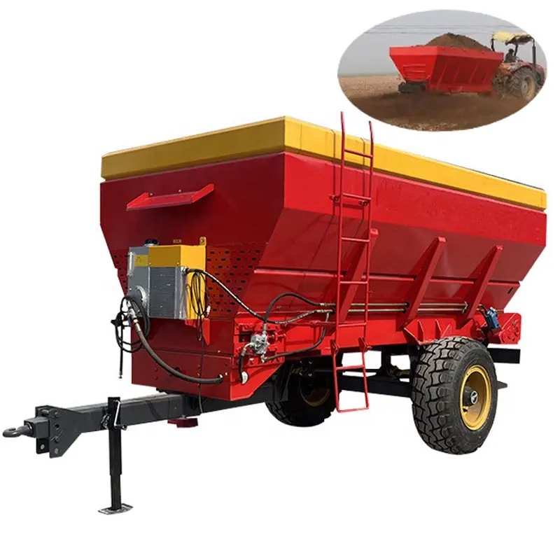 Lawn fertilizer spreader small tractor mounted manure spreader
