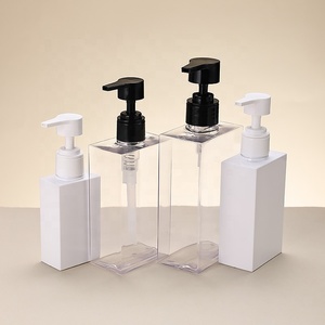 Contenitori Quadrati in Plastica da <span class=keywords><strong>100</strong></span> e 200 <span class=keywords><strong>ml</strong></span> per <span class=keywords><strong>Shampoo</strong></span> e Lozione Corpo con Pompa Dosatrice, Personalizzazione Disponibile - Product Image 5