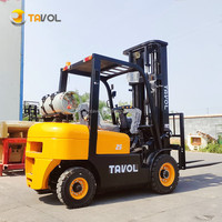Chariot élévateur diesel robuste certifié CE ISO, 2 tonnes, 3 tonnes, 3,5 tonnes, pour garage et entrepôt