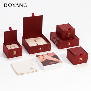 Boîte d'emballage pour bijoux en carton, nouvelle conception personnalisée Boyang, pour collier, bague, boucles d'oreilles - Product Image 3