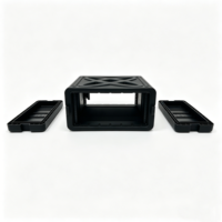 Boîtier de transport OEM en plastique rigide PP 4U empilable pour amplificateur avec verrous PP, 4 pieds et rainures