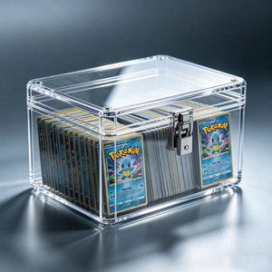 Nouveauté : Boîte de protection <span class=keywords><strong>transparente</strong></span> en acrylique pour cartes TCG, polie et épaissie, pour collection de cartes Pokémon - Product Image 6