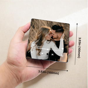 Aimants de réfrigérateur personnalisés avec photo - <span class=keywords><strong>Plaque</strong></span> de mariage écologique - Cadeaux photo personnalisés <span class=keywords><strong>pour</strong></span> petite amie, petit ami et couples - Product Image 6