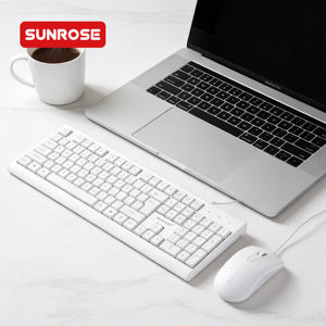 Ensemble clavier et souris ergonomique ultra-fin Sunrose <span class=keywords><strong>T12s</strong></span> filaire pour jeux, 104 touches, pleine taille, plug-and-play, pour PC/ordinateurs portables, en stock - Product Image 1