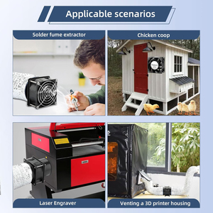 Ventilateur <span class=keywords><strong>de</strong></span> conduit en plastique <span class=keywords><strong>de</strong></span> 3 pouces 80x38mm avec contrôleur <span class=keywords><strong>de</strong></span> vitesse, adaptateurs, double roulement à billes, améliore le flux <span class=keywords><strong>d</strong></span>'<span class=keywords><strong>air</strong></span> <span class=keywords><strong>pour</strong></span> garage, atelier, remise, bricolage - Product Image 5