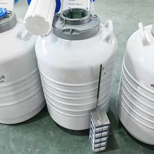 YDS-47-127 pembeku nitrogen cair kriogenik 47 liter dengan rak kaleng untuk menyimpan botol kecil cryo