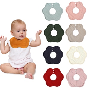 Baberos Multifuncionales de 3 Capas, 100% Algodón, Tipo Pétalo, Suaves y Duraderos, para Bebés de 0 a 6 Años, Económicos, para Recién Nacidos - Product Image 5