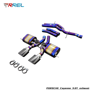 ระบบท่อไอเสีย catback ไทเทเนียมสำหรับ Porsche <span class=keywords><strong>Cayenne</strong></span> <span class=keywords><strong>GTS</strong></span> / <span class=keywords><strong>Turbo</strong></span> S พร้อมท่อเรโซแนนท์ - Product Image 4
