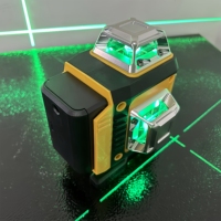 Niveau laser vert 16 lignes 4D à nivellement automatique, lignes transversales horizontales et verticales à 360 degrés, ligne laser verte