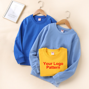 Felpa per Bambini a Prezzo di Fabbrica, Pullover in Cotone a Maniche Lunghe per Ragazzi e Ragazze, Maglietta Tinta Unita con Collo Rotondo per Primavera e Autunno - Product Image 4