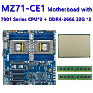 MZ71-CE1 REV.1.X Carte Mère + 32GB DDR4-2666 EPYC 7261 7251 7371 7351 7301 7281 735P 7451 7401 740P 7601 7551 7501 P 755 7551P - Product Image 2