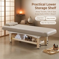 Lit de massage thaïlandais à structure en bois massif le plus vendu Portable et entièrement réglable pour une utilisation dans la chambre Lit de spa de salon au design moderne