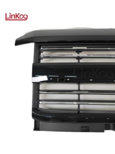 Calandre de pare-chocs avant 23335302 pour CHEVROLET <span class=keywords><strong>Silverado</strong></span> <span class=keywords><strong>2500</strong></span> 2015 2016 <span class=keywords><strong>2017</strong></span> 2018 2019 ABS Bande noire électro-plaquée Bande fine - Product Image 4