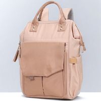 Sac à dos pour couches, grande capacité, résistant à l'eau, sac de maman avec ouverture arrière, compartiment isotherme pour biberons, crochets pour poussette